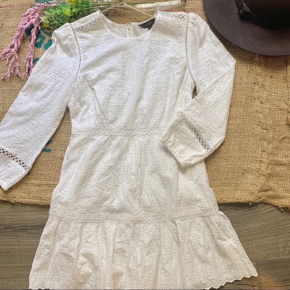 J. CREW WHITE EYELET DRESS